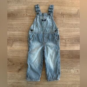 Oshkosh stripe overalls. 2T